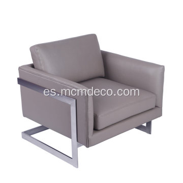 Modern Milo Baughman sillón de cuero 1968